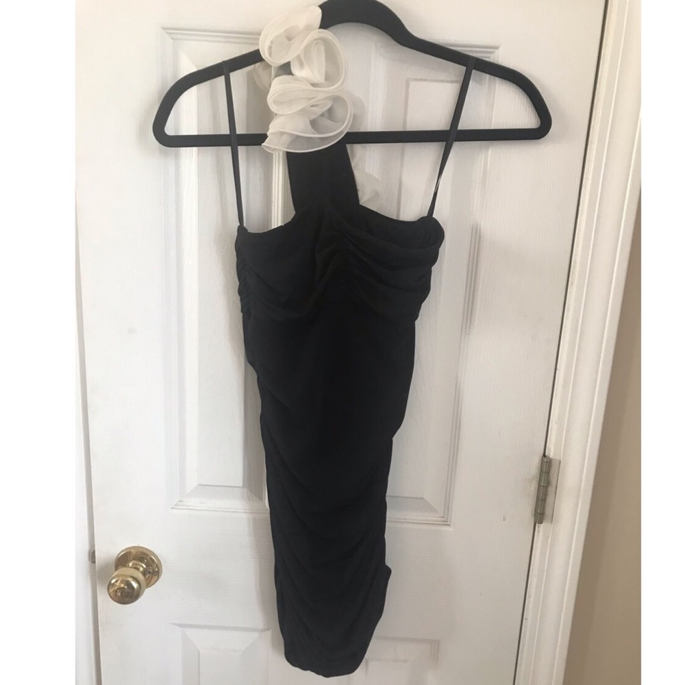 Arden B black One-Shoulder dress